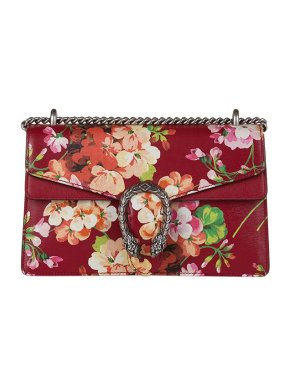 Gucci red Blooms print leather Dionysus bag