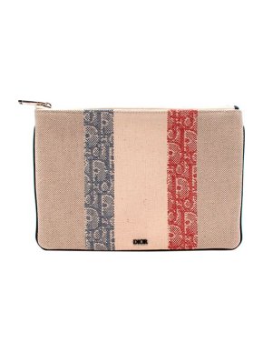 Dior Oblique Stripe Canvas Pouch