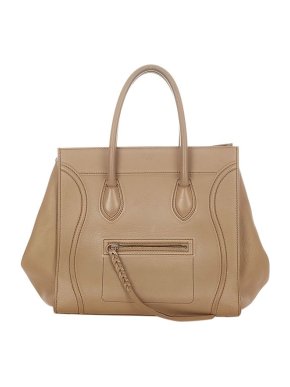 Celine beige leather medium Phantom Luggage tote bag