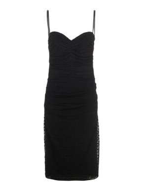 Dolce & Gabbana black lace bustier dress