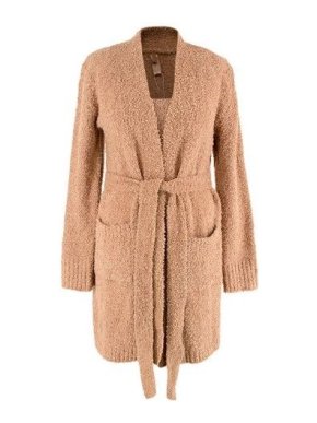 SKIMS Brown Teddy Belted Cardigan