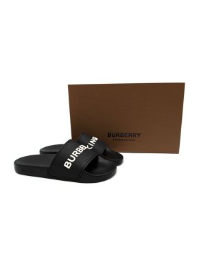 Burberry Furley Logo-Embossed Rubber Sliders