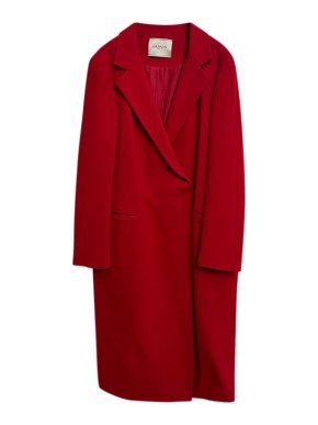 Lanvin Red Wool Blend Double Breasted Coat