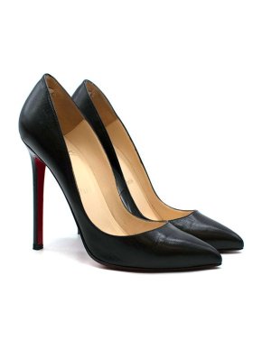 Christian Louboutin Black Point Toe Calfskin Pumps