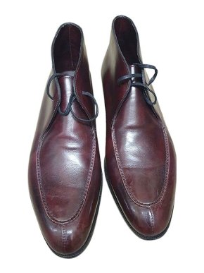 John Lobb burgundy leather desert boots