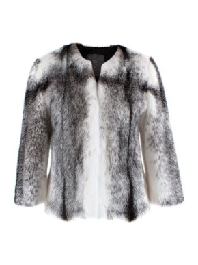 Black & White Mink Fur Jacket