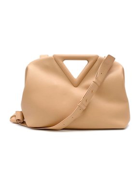 Bottega Veneta Beige Leather Medium Point Shoulder Bag
