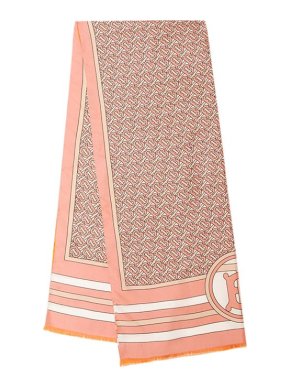 Burberry Bubblegum Reversible Monogram Scarf