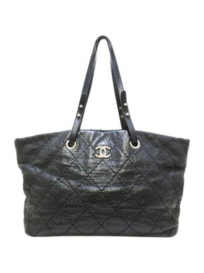 Chanel On The Road Leather Tote Bag