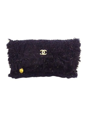 Chanel Paris-Cosmopolite Tweed Fringe Clutch