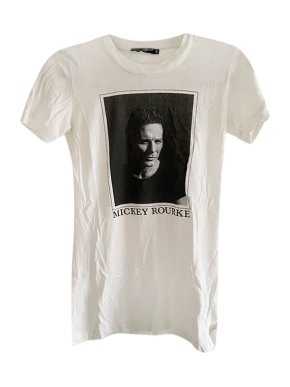 Dolce & Gabbana Mickey Rourke Print White T-Shirt