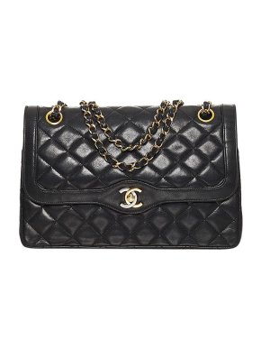 Chanel Paris Limited Edition Vintage Lambskin Double Flap Bag
