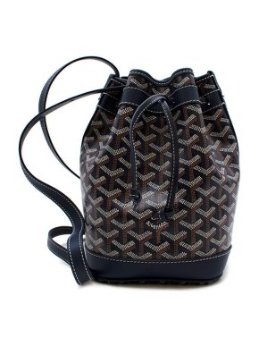 Goyard Petit Flot Navy Blue Bucket Bag