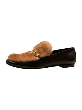 Louis Vuitton Fur trimmed loafers