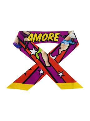 Dolce & Gabbana Multicoloured Amore Silk Twilly