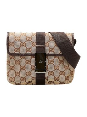 Gucci GG Canvas Buckle Belt Bag