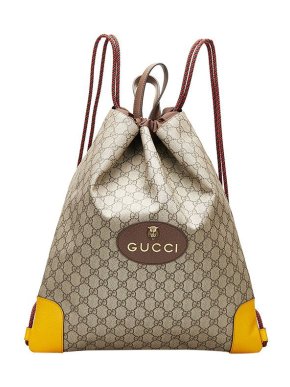 Gucci GG Supreme Neo Vintage Drawstring Backpack