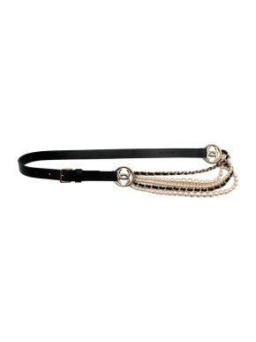 Chanel Faux Pearl Chain Draped Belt