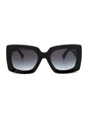 Chanel Black Oversized Rectangle Sunglasses