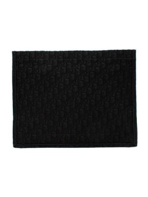 Dior Black Oblique Embroidered Pouch