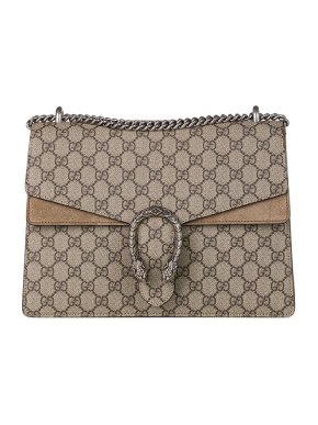 Gucci beige GG Supreme canvas & suede medium Dionysus bag