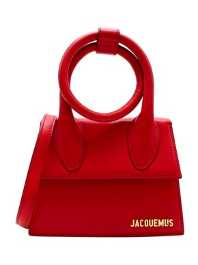 Jacquemus Red Leather Le Chiquito Noeud