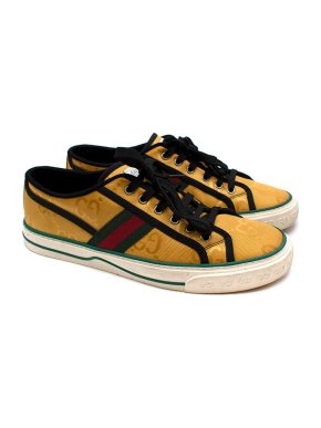Gucci GG Monogram Yellow Gold Tennis 1977 Trainers