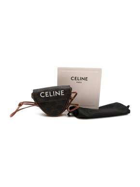 Celine Triomphe canvas mini triangle bag