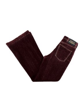 Gucci Burgundy Velvet Wide Leg Jeans