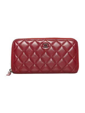 Chanel CC Matelasse Lambskin Zip-Around Wallet