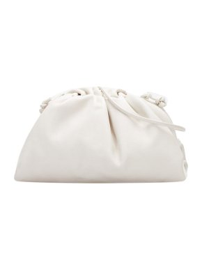 Bottega Veneta white leather Mini Pouch bag