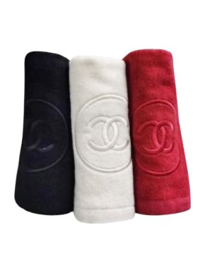Chanel vip set of 3 cotton face towels