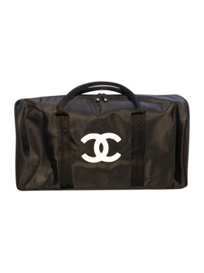 Chanel Black Nylon CC VIP Gift Gym Travel Bag