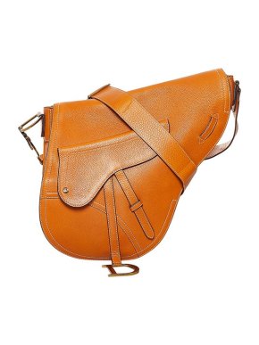 Dior vintage tan leather Saddle crossbody bag