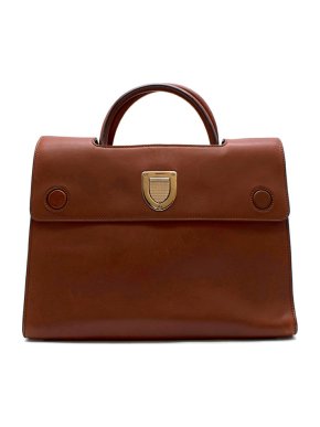 tan leather Diorever top handle bag