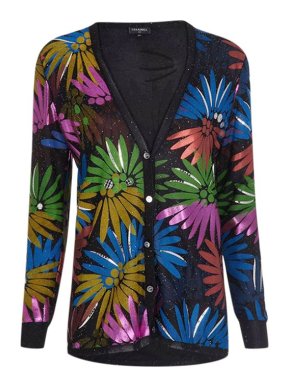 Chanel Coco Cuba sequin palm embellished cardigan