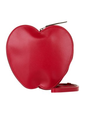 Hermes red leather Tutti Frutti Pommes clutch bag