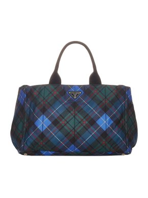Prada multicolour plaid Tessuto Stampato tote bag