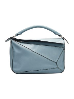 Loewe blue leather Puzzle bag