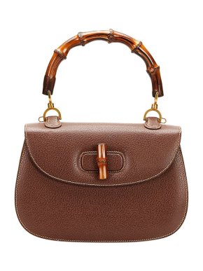 Gucci vintage brown leather Bamboo Night bag