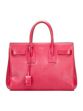 Saint Laurent pink leather Sac de Jour bag