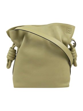Loewe sage green leather Flamenco Knot bag
