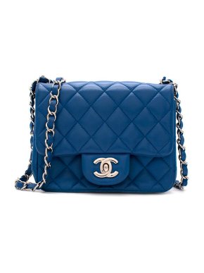 Chanel Blue Mini Lambskin Flap Bag