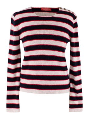 Valentino ricolour striped cashmere sweater