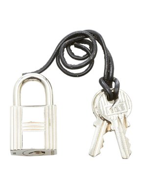 Hermes palladium-plated Cadena lock & key