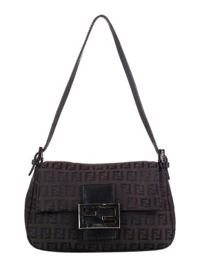 Fendi brown Zucchino canvas mini Mamma bag