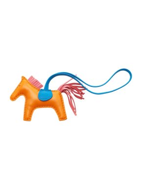 Hermes multicolour leather Grigri Rodeo bag charm