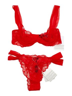Red Lace Lingerie Set 34B