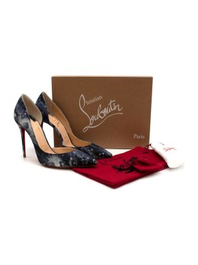 Christian Louboutin Iriza 100 Jeans Punk Blue Stiletto Heels