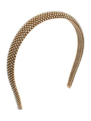 Dior Gold-Tone Metal & Faux Pearl Headband